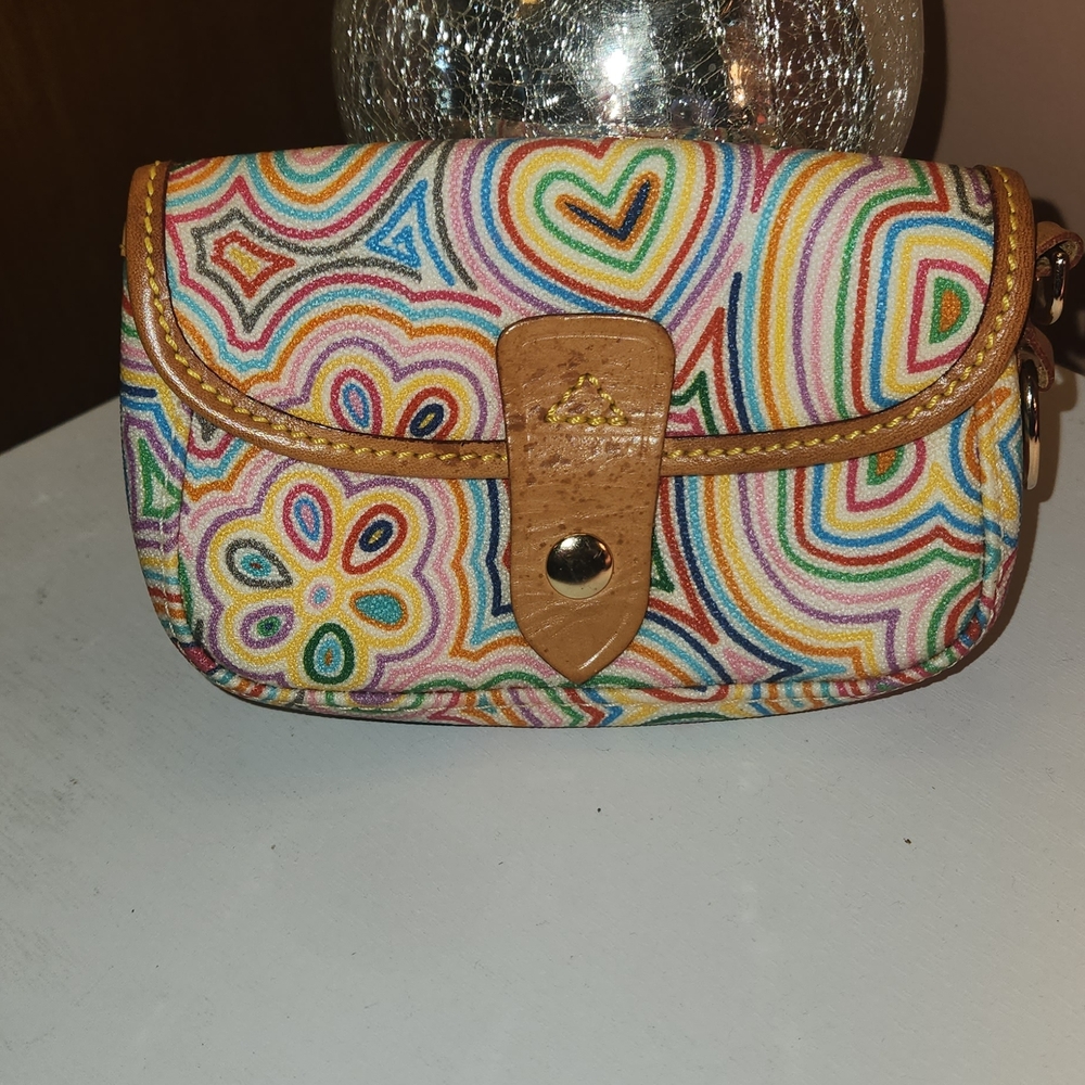 Dooney & Bourke Multicolor Doodle Print Clutch
